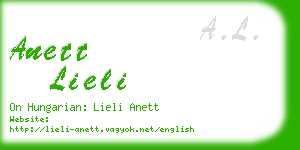 anett lieli business card